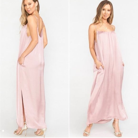 Show me your MuMu Petal Pink Regan Maxi Dress M - Picture 1 of 14